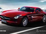 Mercedes Benz SLS AMG Super Fast Sports Car.