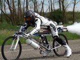 Rocket Powered Cyclist Sets Speed Record At 263kmh