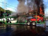 Truck Full Of Supercars Catch Fire In Thailand