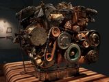 V12 Laraki Mercedes Engine Replica By Eric Van Hove From Wood & Bone