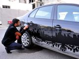 Amazing Art Work On Dirty Car By Raphael Veisov