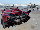 Lamborghini Veneno Roadster Showcased On Aircraft Carrier