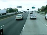 Tyre Comes Flying Out On A Highway