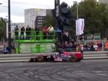 Formula One Driver Crashes During City Demonstration