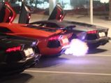 Flame Spitting Lamborghini Aventadors Compete