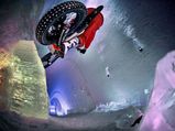 Trial Bike Rides Through An Igloo