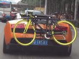 Lamborghini Owner Takes His Cycle Everywhere