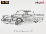 21 Gun Salute Rally: 1957 Chevrolet Bel Air Convertible Illustration