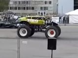Lamborghini Monster Truck Eats Sedans For Breakfast
