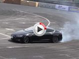 Tesla Showcases Future Drift With Loads Of Smoke & No Noise