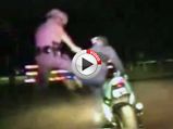 Cop Superkicks Biker After Pursuit