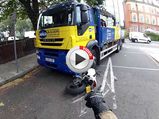 Distracted Truck Driver Hits Ducati As Owner Escapes