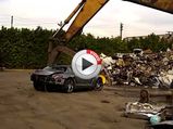 Mercedes-Benz SLS AMG Ripped Into Pieces By A Machine