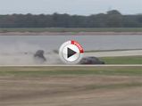 2200hp Nissan GTR Loses Traction And Goes Off Road At 370km/h - Video