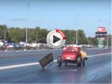 Racer Blows Door Off During Drag Race. Still Wins The Race - Video