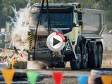 Four Year Old Girl Drives Volvo Truck: Sends It Through Hell - Video