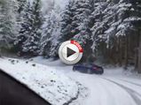 Audi R8 Drifts Up Snowy Mountain Road - Video