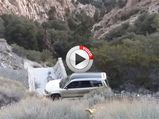 Subaru Forester XT Slides Off The Side Of A Mountain - Video