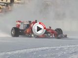 Ferrari Formula One Car Driven In The Italian Alps By Fisichella