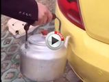 Fixing A Dented VW Beetle Bumper With Hot Water - Video 