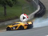 McLaren P1 Spins Out At The Infamous Laguna Seca Corkscrew