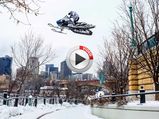 Snowmobile Rider Rips Through Snowed Out City - Video