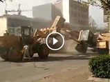 Real Steel Meets Transformers As Front Loaders Fight In China - Video