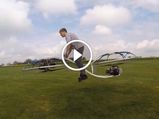 Mad Scientist Creates A Flying Bike