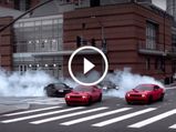 Hellcats Drift As Dodge Pays Homage To Horsepower - Video