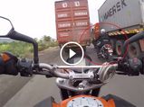Spied Bajaj Pulsar CS400 Test Mule Leaves KTM Duke 200 Eating Its Dust