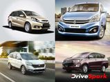 MUV Warfare; Innova Crysta vs Lodgy vs Ertiga vs Mobilio Comparison