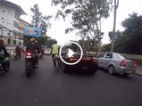 Cyclist Has A Close Run In With An Ultra Rare Lamborghini In Bangalore