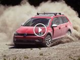 Rallycross Racer Drives The Volkswagen Golf  — Jumpy Action Ahead