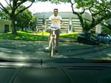 Lamborghini Gallardo Used As Bicycle Ramp By Kid in Singapore 