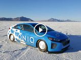 Hyundai Ioniq Hybrid Breaks Land Speed Record At The Famous Bonneville Flats