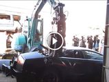 Lamborghini Murcielago Getting Crushed Is Too Hard To Watch