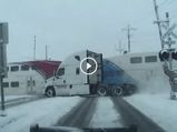 Video: Train Smashes Into FedEx Truck — On Time Delivery Chances Get Obliterated 