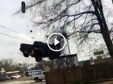 Truck Attempts The Great Escape After Getting Spiked 