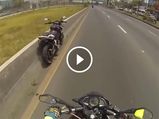 Bajaj Pulsar Goes Rider Free After Stunt Goes Wrong