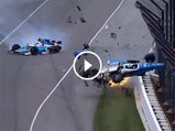 Indy 500 Crash Splits Car In Half