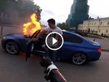 BMW Bursts Into Flames In Russia — Caught On Tape