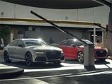 Audi RS3 & RS7 Race For The Last Parking Spot In The Holiday Rush