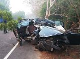 BMW 3-Series Sedan Mangled In A Horrific Crash In Odisha