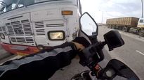 KTM Duke 200 Rider Stops Government Bus Being Driven In The Wrong Way — Video