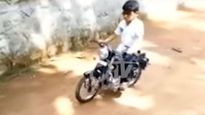Miniature Royal Enfield Bullet With Electric Drivetrain Built By Man For His Son