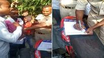 Police Inspector Fines Himself For Not Wearing A Helmet 