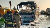 Chennai To Bengaluru Electric Bus Catches Fire – Passengers Escape Unhurt