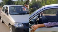 Look Ma, No Hands! - Man Drives Alto Using Feet, Video Goes Viral