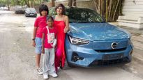 Mandira Bedi's New Ride: The Stylish & Sustainable Volvo C40 Recharge