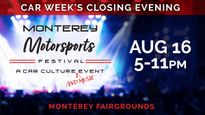 Monterey Motorsports Festival: Celebrate Car Week's Closing Night With Cars And Music